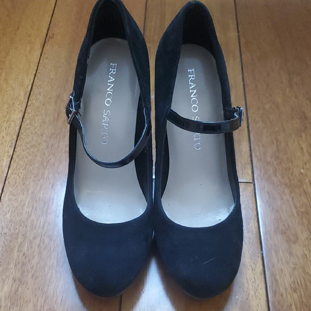 Franco Sarto Black Suede Women's Size 6